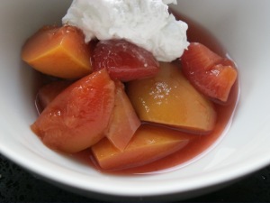 Poached fruit